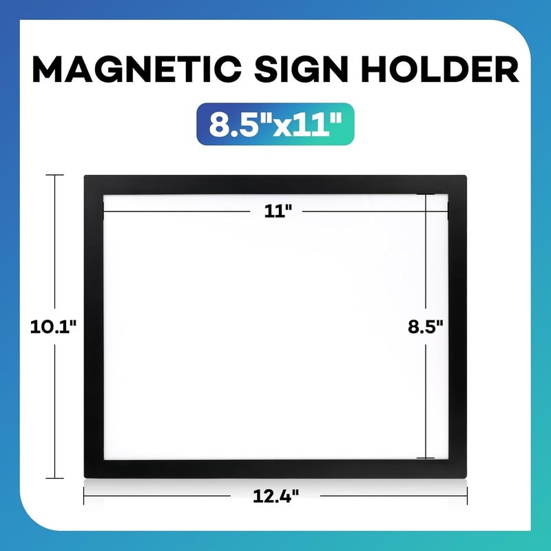 YixangDD 50 Pack Magnetic Sign Holder 8.5 x 11, Self-Adhesive Magnetic Wall Mount Sign Holder, Document Holder for Wall Window Office Poster Store - Image 2